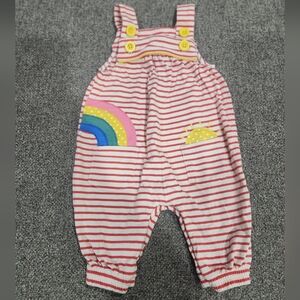 Baby Boden Sunshine & Rainbows Striped Romper